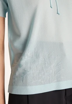 Montagut T-Shirts Et Débardeurs-T-shirt manches courtes en Fil Lumière à motifs - Evy 04-Bleu clair
