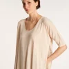 Montagut T-Shirts Et Débardeurs-T-shirt oversize en lin flammé - Batalya 12-Beige clair