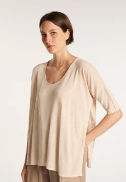 Montagut T-Shirts Et Débardeurs-T-shirt oversize en lin flammé - Batalya 12-Beige clair