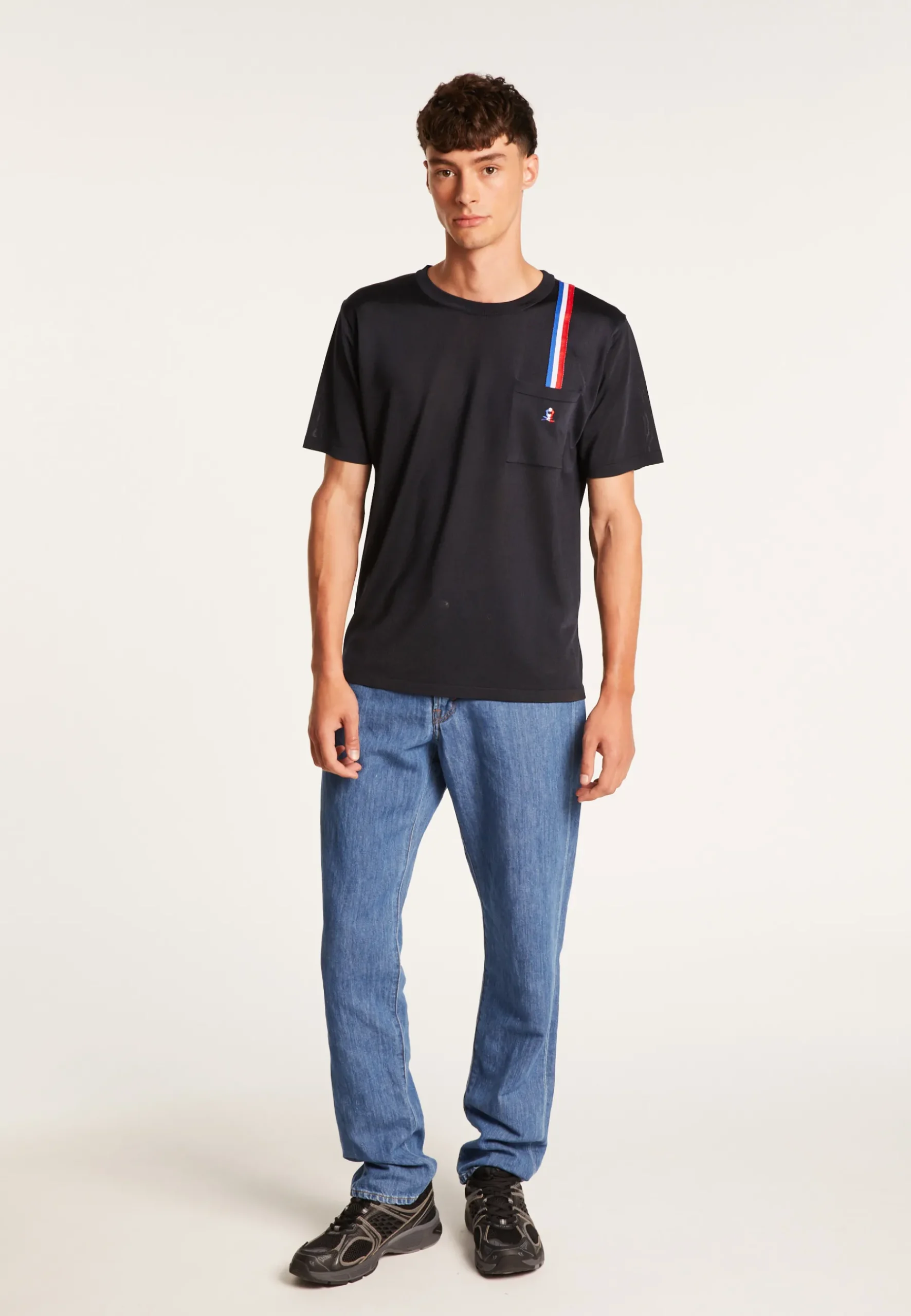 Montagut Polos Et T-Shirts-T-shirt unisexe Fil Lumière - Achille 05-Bleu marine