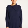 Montagut Pulls-Tunique en laine et cachemire - Vienne 05-Bleu marine