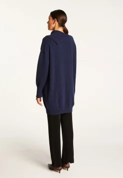Montagut Pulls-Tunique en laine et cachemire - Vienne 05-Bleu marine