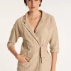 Montagut Vestes Et Cardigans-Veste à rayures - Jane 13-Beige moyen