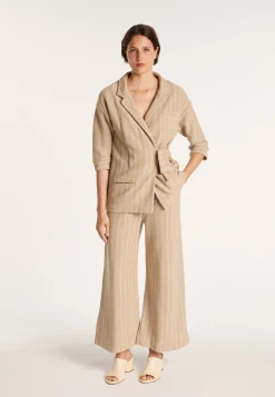 Montagut Vestes Et Cardigans-Veste à rayures - Jane 13-Beige moyen