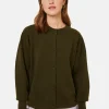 Montagut Vestes Et Cardigans-Veste boutonnée à poches en laine mérinos - Gaspard 83-Kaki
