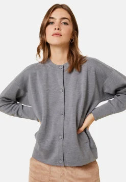 Montagut Vestes Et Cardigans-Veste boutonnée à poches en laine mérinos - Gaspard 09-Gris moyen