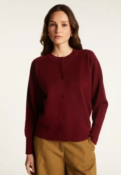 Montagut Vestes Et Cardigans-Veste boutonnée à poches en laine mérinos - Gaspard 51-Bordeaux