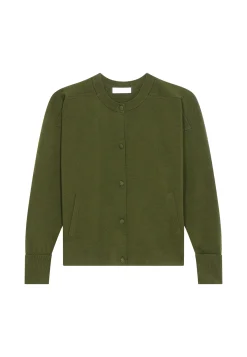 Montagut Vestes Et Cardigans-Veste boutonnée à poches en laine mérinos - Gaspard 83-Kaki
