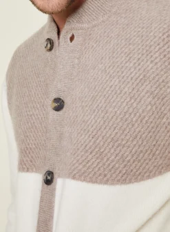 Montagut Vestes Et Cardigans-Veste boutonnée à poches en cachemire 4 fils - Farell 82-Ecru