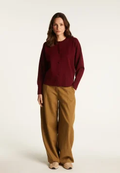 Montagut Vestes Et Cardigans-Veste boutonnée à poches en laine mérinos - Gaspard 51-Bordeaux