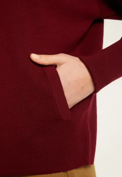 Montagut Vestes Et Cardigans-Veste boutonnée à poches en laine mérinos - Gaspard 51-Bordeaux