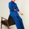 Montagut Vestes Et Cardigans-Veste boutonnée avec poches en laine mérinos - Giselle 05-Bleu marine