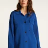 Montagut Vestes Et Cardigans-Veste boutonnée avec poches en laine mérinos - Giselle 03-Bleu foncé