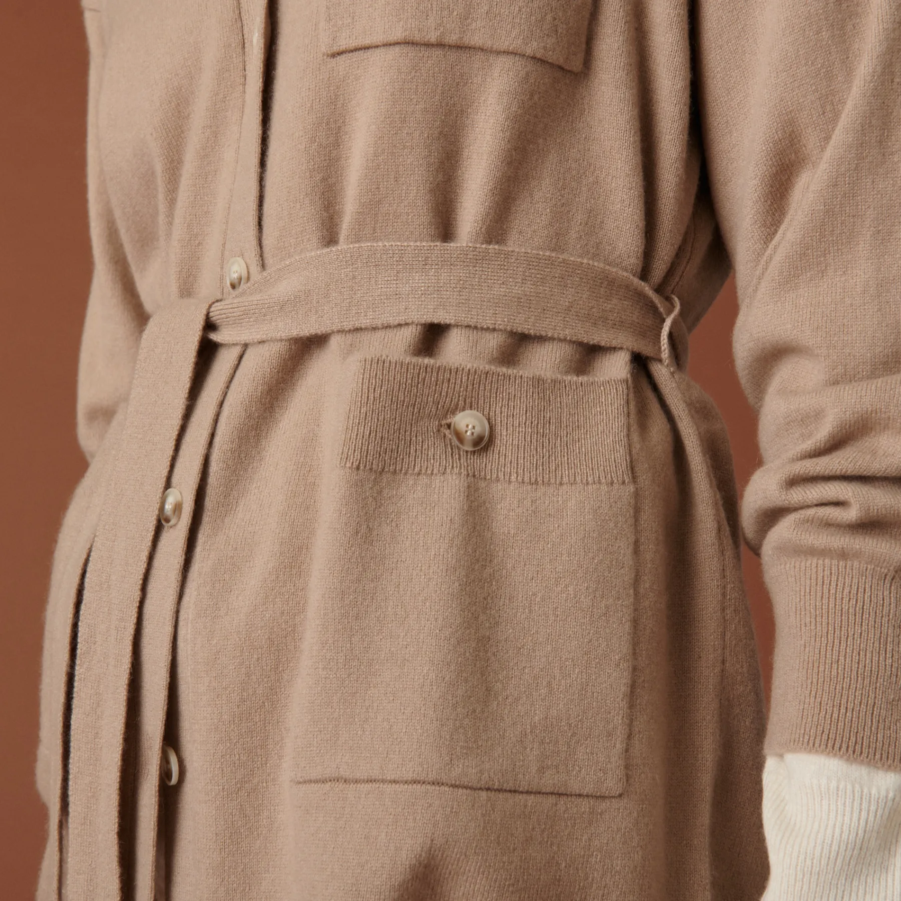 Montagut Vestes Et Cardigans-Veste boutonnée en cachemire col polo - Clemence 51-Bordeaux