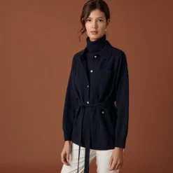 Montagut Vestes Et Cardigans-Veste boutonnée en cachemire col polo - Clemence 51-Bordeaux