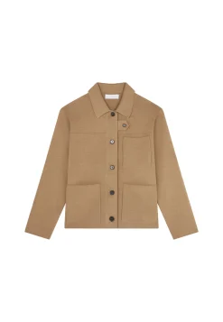 Montagut Vestes Et Cardigans-Veste boutonnée laine mérinos - Coline 88-Camel