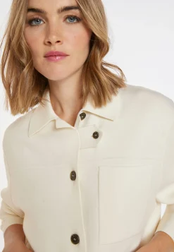 Montagut Vestes Et Cardigans-Veste boutonnée laine mérinos - Coline 82-Ecru
