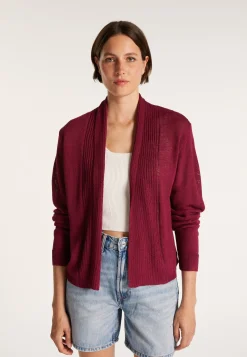 Montagut Vestes Et Cardigans-Veste courte en col châle - Maddy 51-Bordeaux