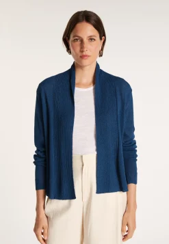 Montagut Vestes Et Cardigans-Veste courte en col châle - Maddy 06-Bleu moyen