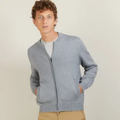 Montagut Vestes Et Cardigans-Veste en coton cachemire - Lisbon 09-Gris moyen