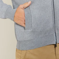 Montagut Vestes Et Cardigans-Veste en coton cachemire - Lisbon 09-Gris moyen