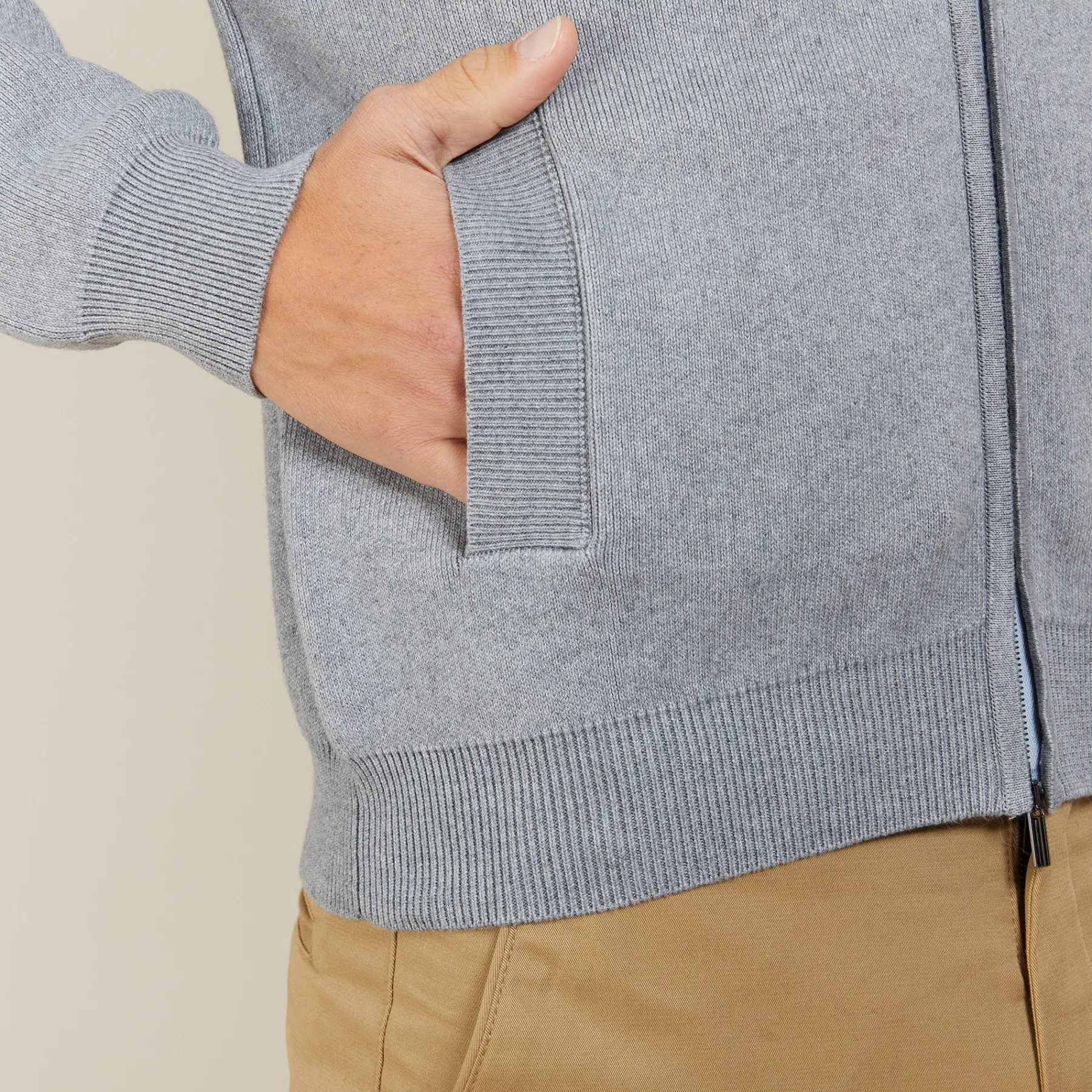 Montagut Vestes Et Cardigans-Veste en coton cachemire - Lisbon 09-Gris moyen