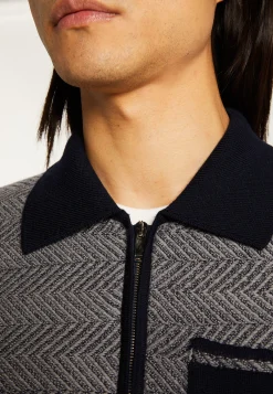 Montagut Vestes Et Cardigans-Veste en laine mérinos - Dinesh 05-Bleu marine