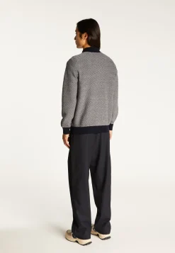 Montagut Vestes Et Cardigans-Veste en laine mérinos - Dinesh 05-Bleu marine