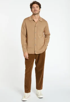 Montagut Vestes Et Cardigans-Veste en laine mérinos - Samuel 88-Camel