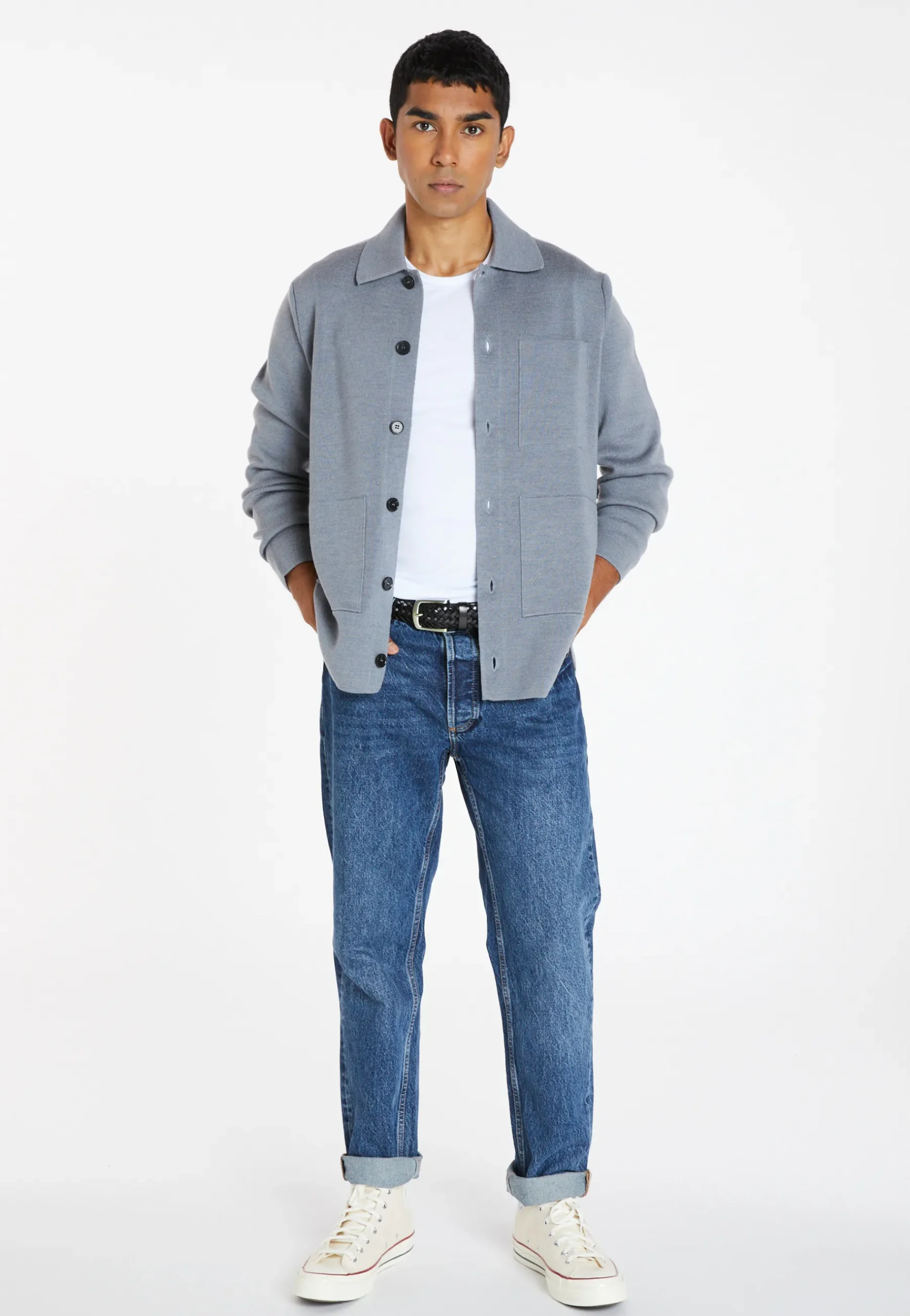 Montagut Vestes Et Cardigans-Veste en laine mérinos - Samuel 09-Gris moyen