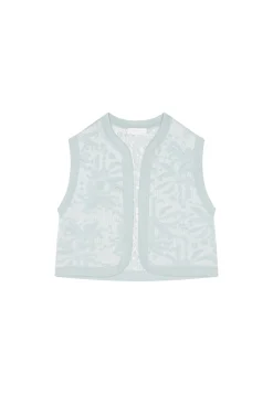 Montagut Vestes Et Cardigans-Veste sans manches en coton bio - Lorelai 23-Vert clair
