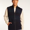 Montagut Vestes Et Cardigans-Veste sans manches en laine mérinos - Teddy 05-Bleu marine