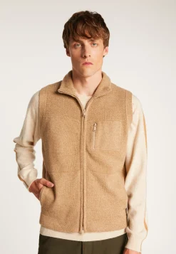 Montagut Vestes Et Cardigans-Veste sans manches en laine et cachemire - Thula 88-Camel