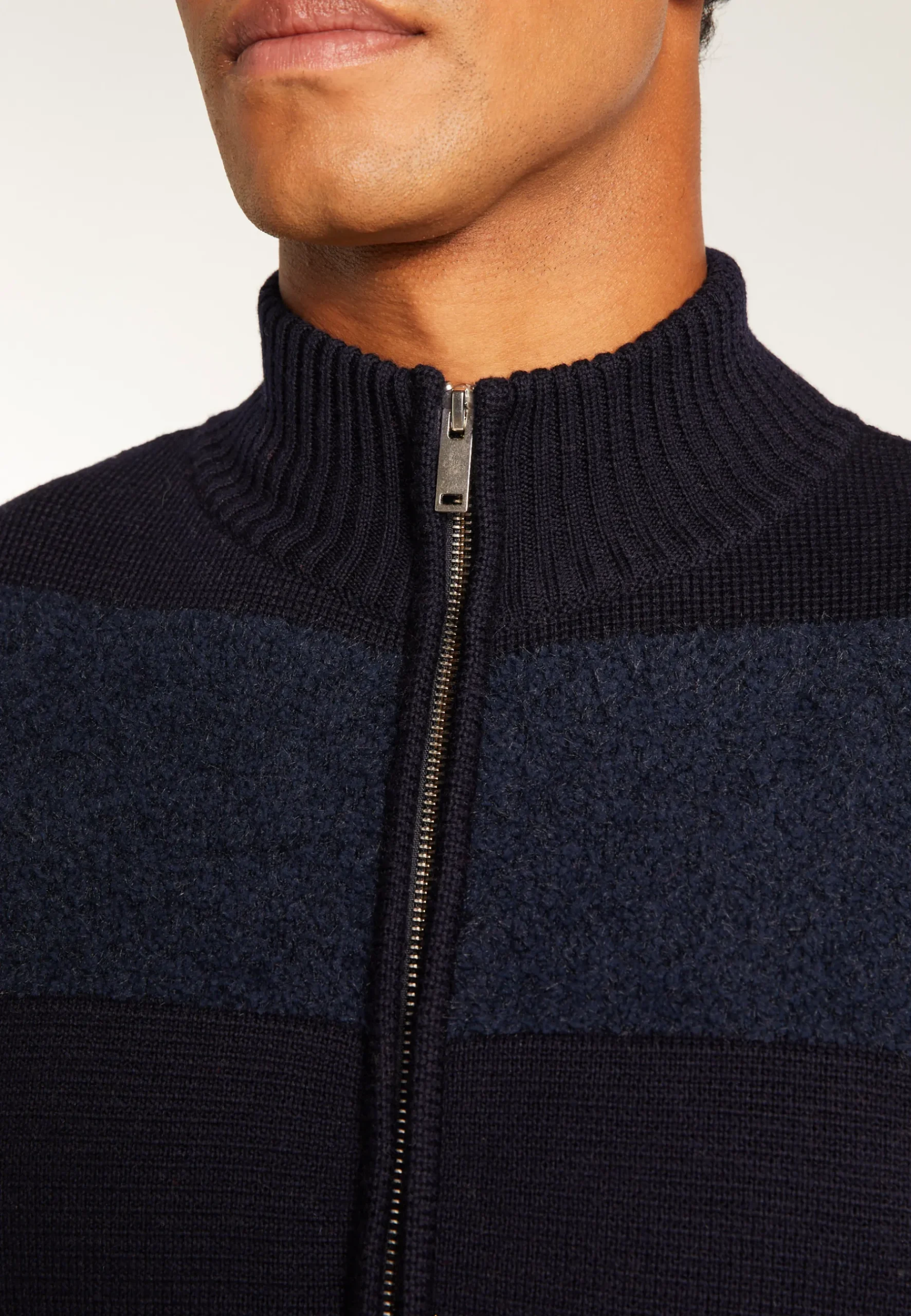 Montagut Vestes Et Cardigans-Veste sans manches en laine mérinos - Teddy 05-Bleu marine