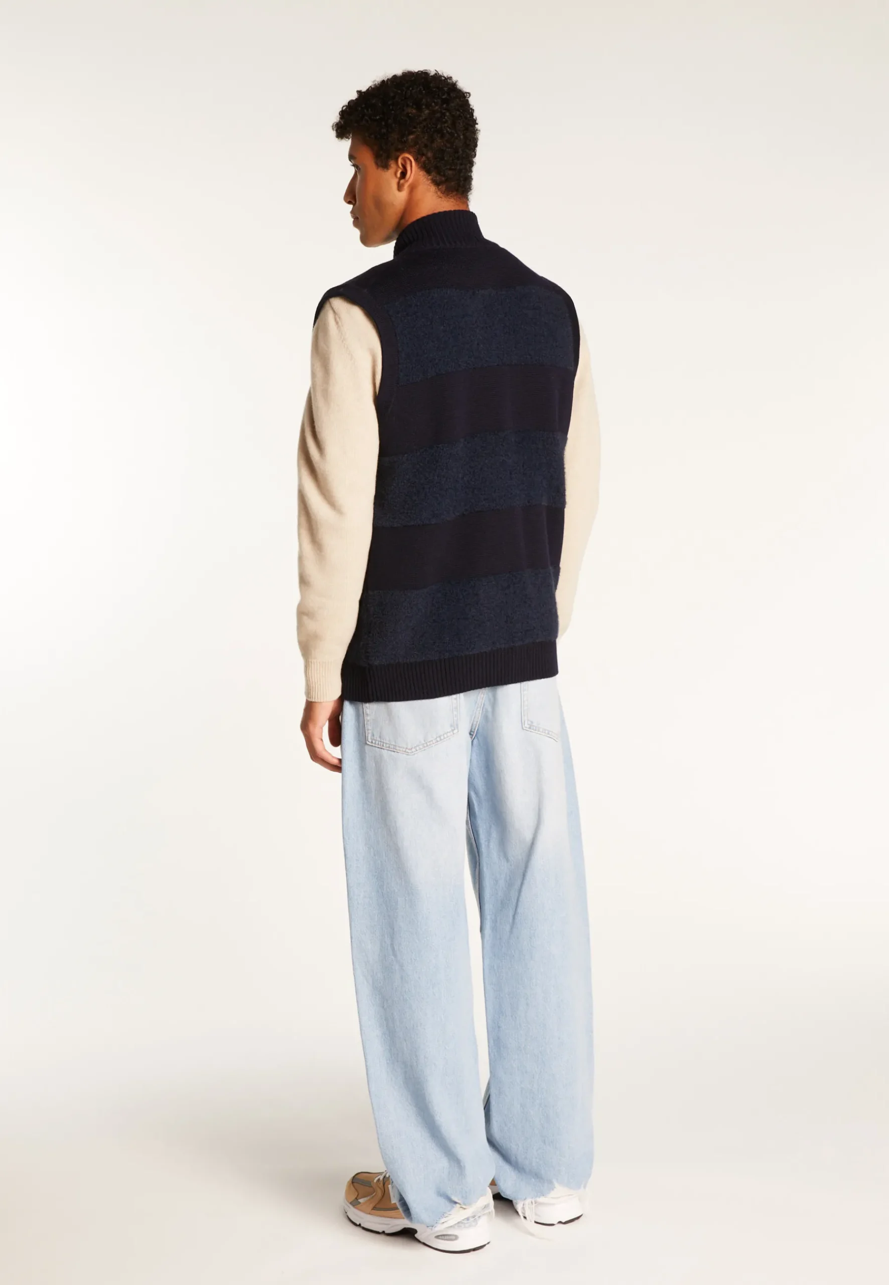 Montagut Vestes Et Cardigans-Veste sans manches en laine mérinos - Teddy 05-Bleu marine
