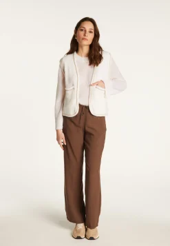 Montagut Vestes Et Cardigans-Veste sans manches en laine mérinos - Filipa 82-Ecru