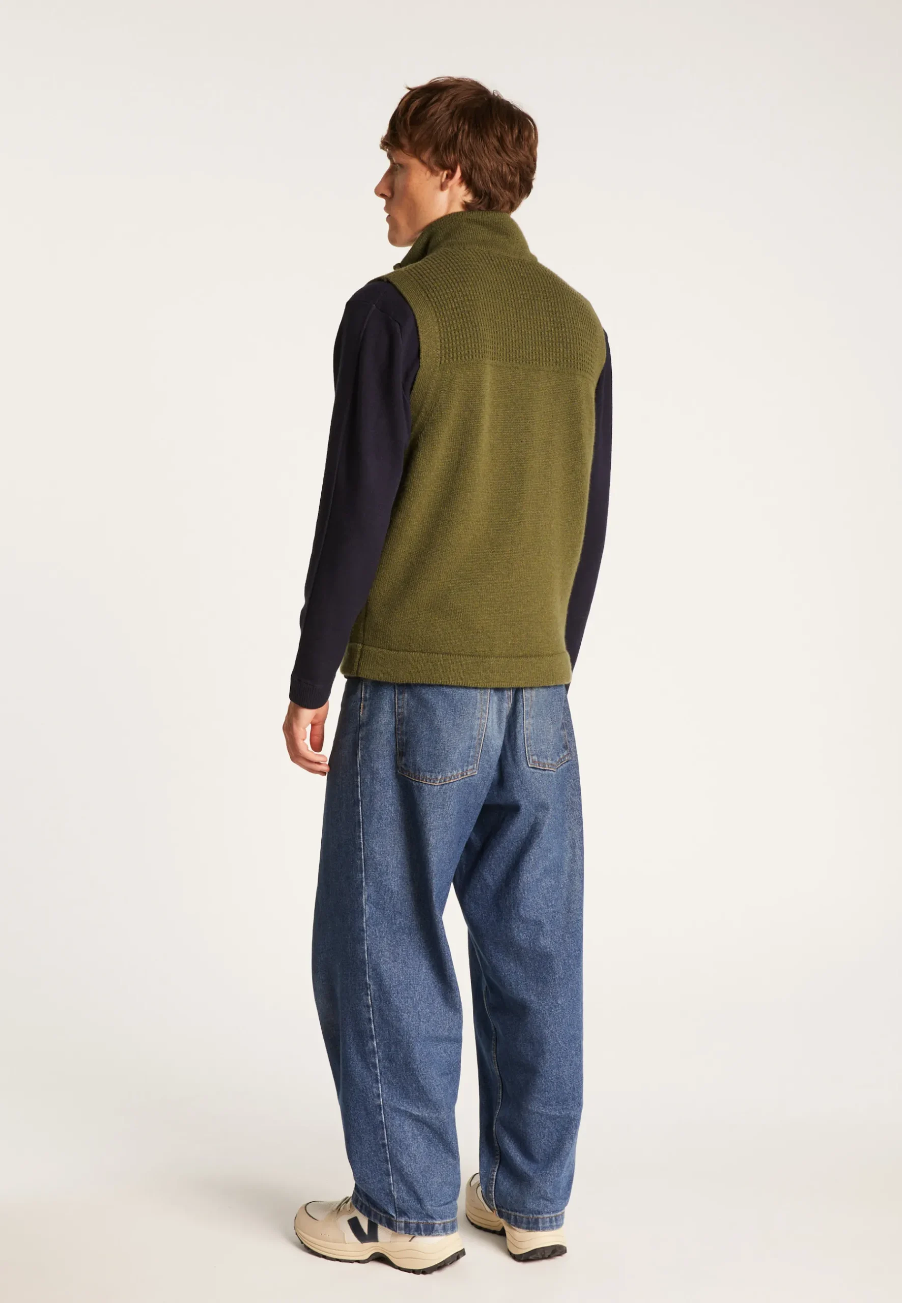 Montagut Vestes Et Cardigans-Veste sans manches en laine et cachemire - Thula 83-Kaki