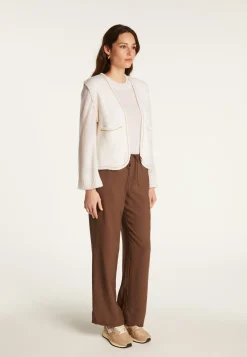 Montagut Vestes Et Cardigans-Veste sans manches en laine mérinos - Filipa 82-Ecru