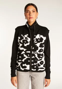 Montagut Vestes Et Cardigans-Veste zippé sans manches en laine - Ruth 01-Noir