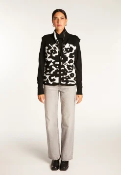 Montagut Vestes Et Cardigans-Veste zippé sans manches en laine - Ruth 01-Noir