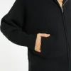 Montagut Vestes Et Cardigans-Veste zippée à capuche en cachemire - Gabien 01-Noir