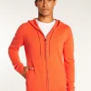 Montagut Vestes Et Cardigans-Veste zippée à capuche en cachemire - Emilien 15-Orange