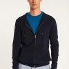 Montagut Vestes Et Cardigans-Veste zippée à capuche en cachemire - Emilien 05-Bleu marine