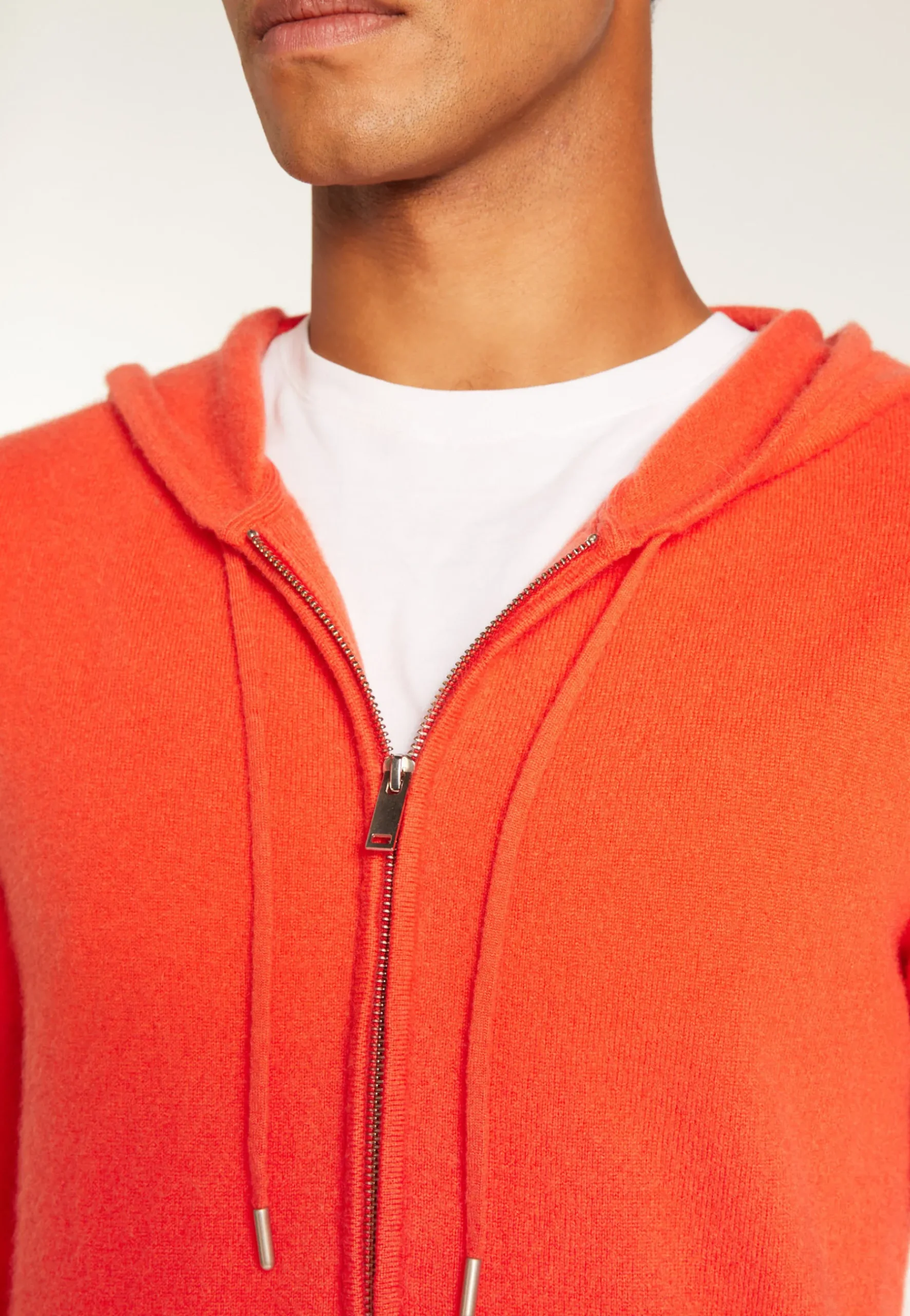 Montagut Vestes Et Cardigans-Veste zippée à capuche en cachemire - Emilien 15-Orange
