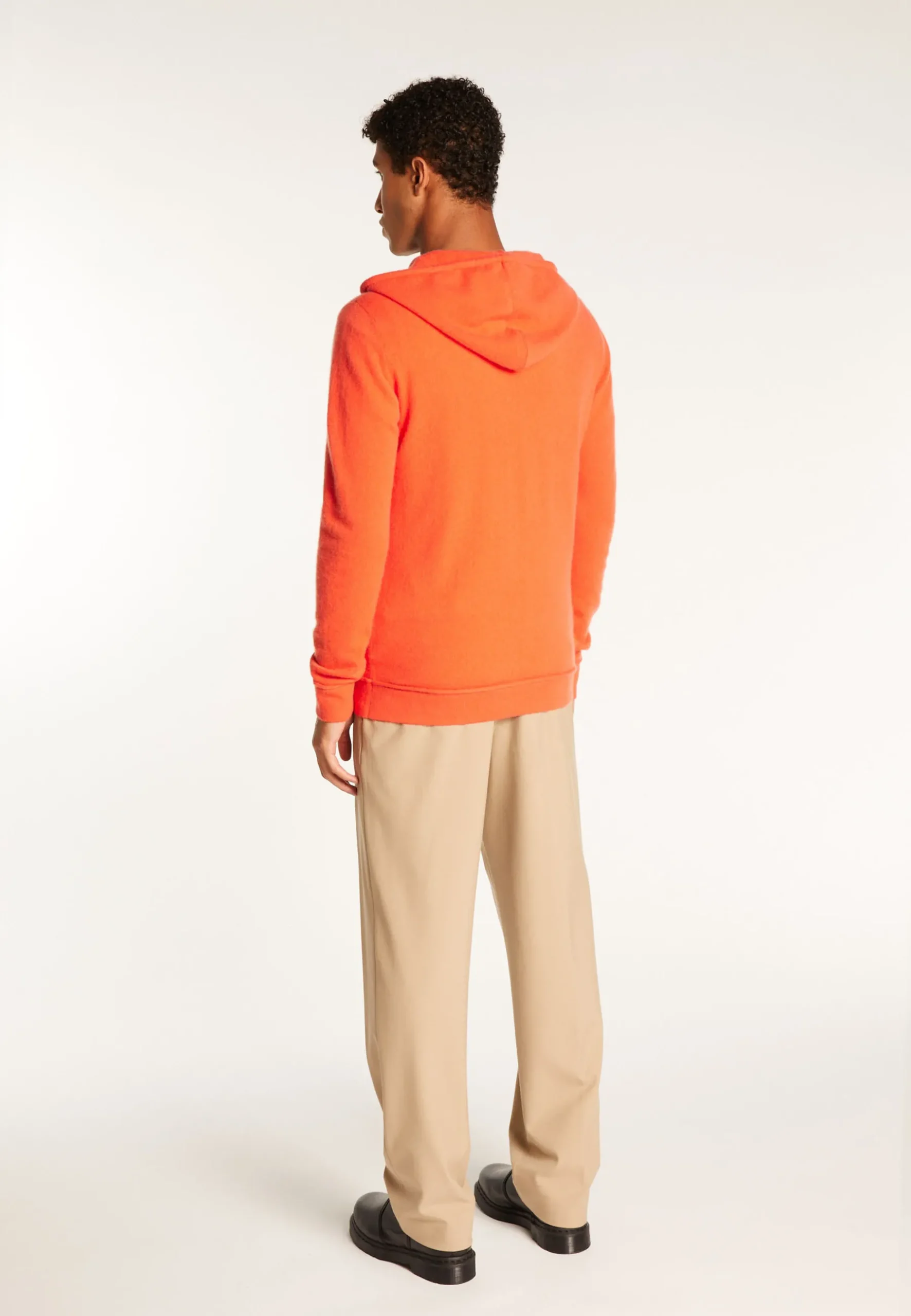 Montagut Vestes Et Cardigans-Veste zippée à capuche en cachemire - Emilien 15-Orange