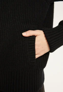 Montagut Vestes Et Cardigans-Veste zippée col rond en laine et cachemire - Gwenn 01-Noir