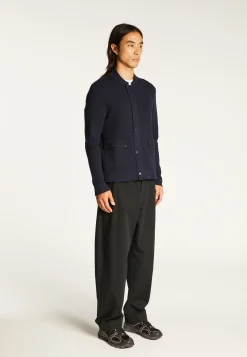 Montagut Vestes Et Cardigans-Veste zippée en coton - Dalil 05-Bleu marine