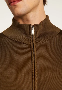 Montagut Vestes Et Cardigans-Veste zippée en fil lumière - Romuald 83-Kaki