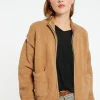 Montagut Vestes Et Cardigans-Veste zippée en laine - Caledonia 88-Camel