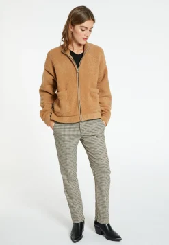 Montagut Vestes Et Cardigans-Veste zippée en laine - Caledonia 88-Camel